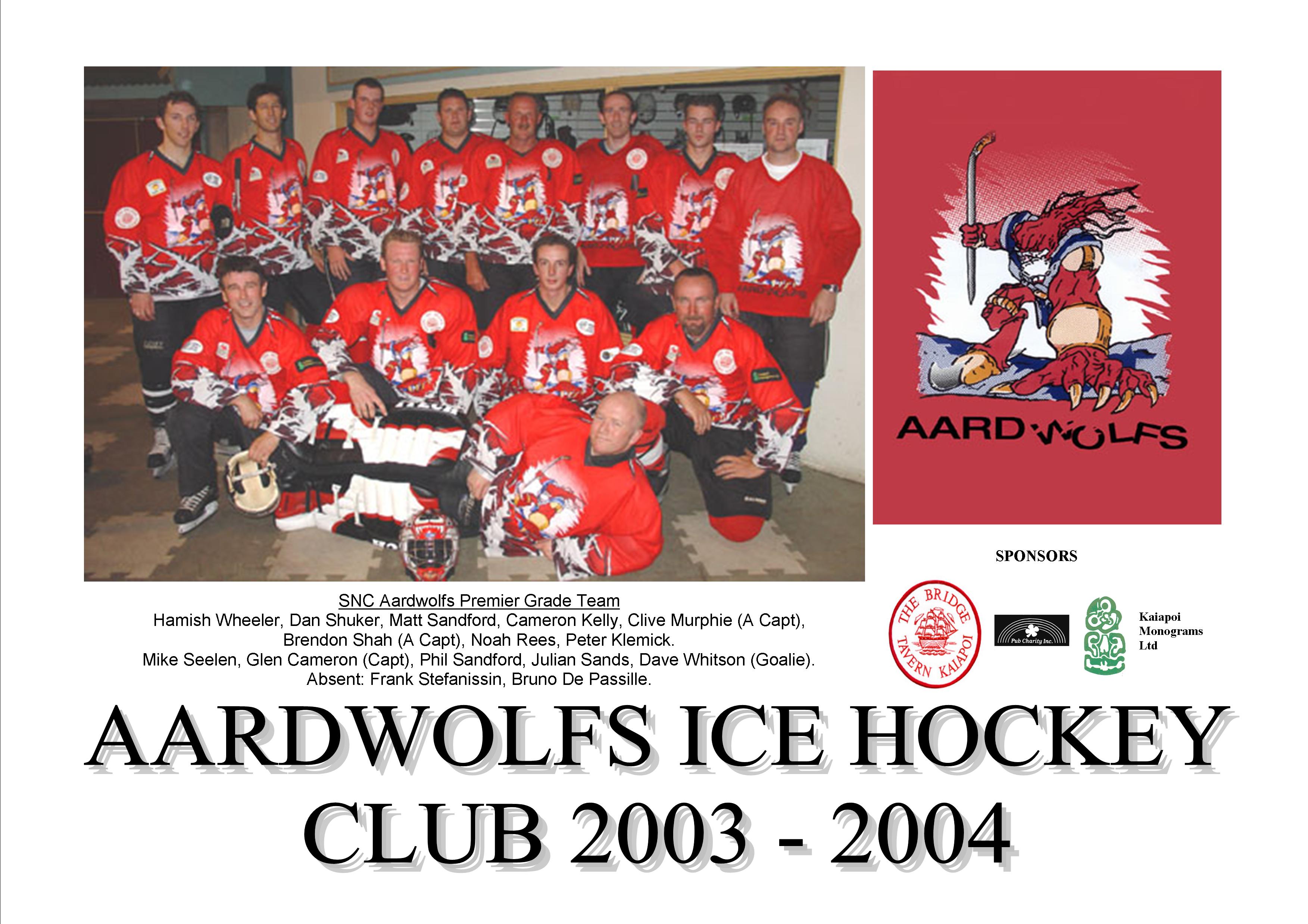 Aardwolfs Premier 2003 - 2004